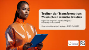 Deckblatt Studie BVDW-x-Observatory-KI-Agenturbefragung